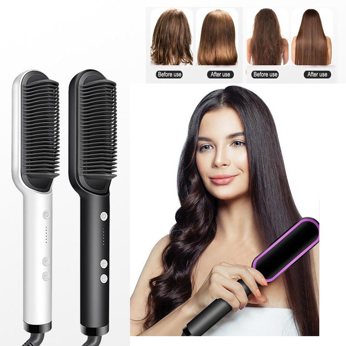 Hair Straightener Brush Combo Hair Brush