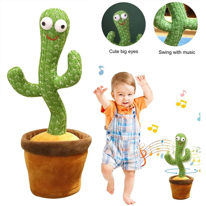 Dancing Cactus Plush Funny Electronic Shaking Playing Toy