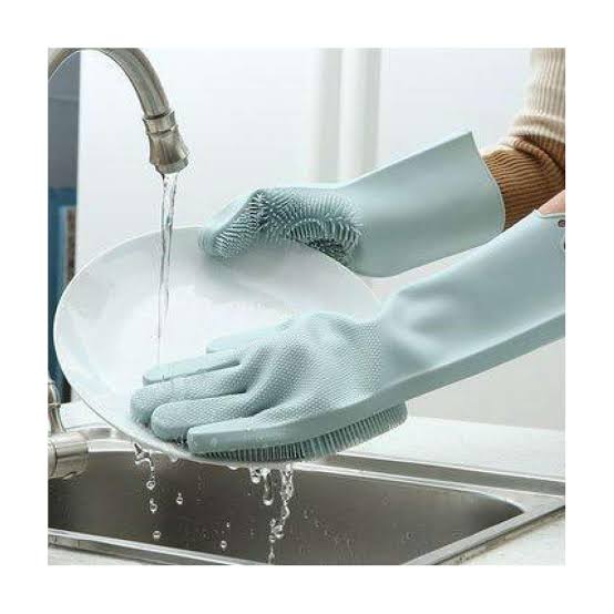 Silicone Dish Washing Kitchen Hand Gloves