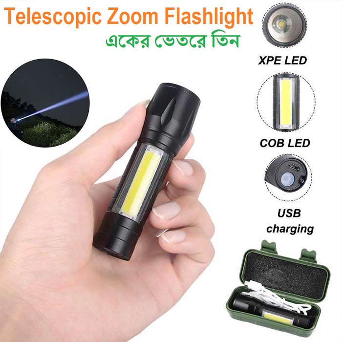 Mini USB Rechargeable LED Mini Flashlight